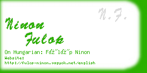 ninon fulop business card